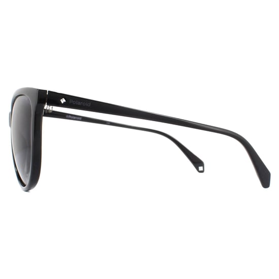 Polaroid Square Womens Black Grey Polarized Sunglasses
