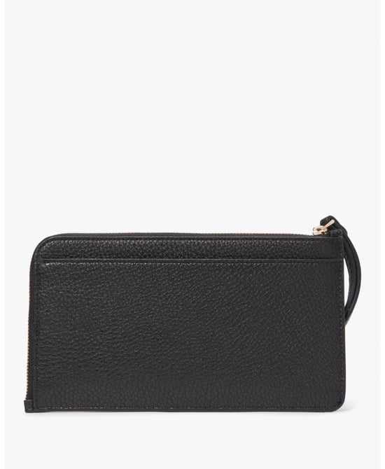 Lucy Pebbled Leather Medium L-Zip Wristlet