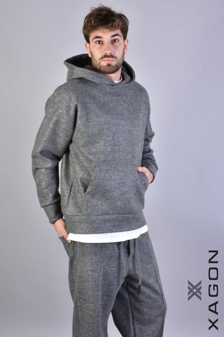 Xagon Sweatshirt Hoodie Men's Grey