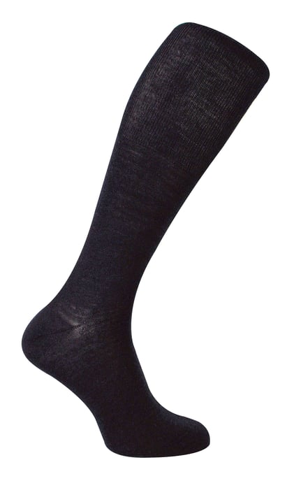 Herren Kniestrümpfe aus Merinowolle | Steven | Winter Long Boot Socks - Charcoal - Image 1