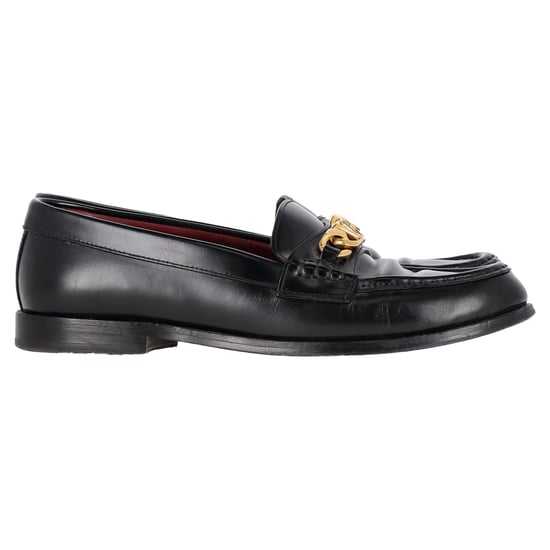 Valentino VCHAIN Slipper aus schwarzem Leder - Image 1