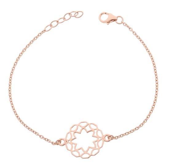 Orphelia 'Jasmine' Damen-Set aus 925er Sterlingsilber: Armband + Ohrringe + Halskette - Rosé SET-7076/1 - Image 4