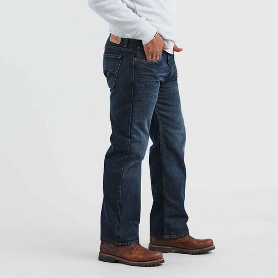 Men's Levis 569 Loose Straight Dark Chipped Jeans in Dark Blue