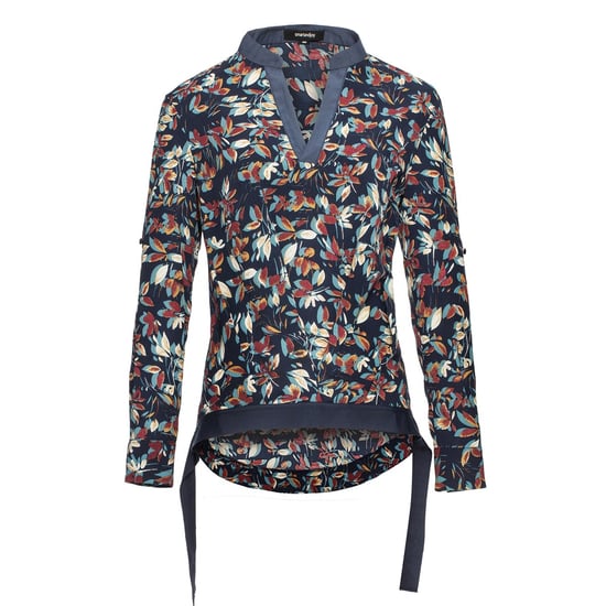 Satin-Kolibri-Bluse und Blätterdruck - Image 5