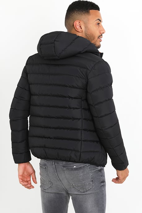 Black 'Grant' Hooded Padded Jacket