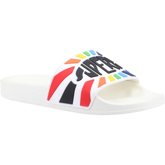 Superga Damen Pantolette Mehrfarbig Logo Sandalen Weiß 34786 - Image 1