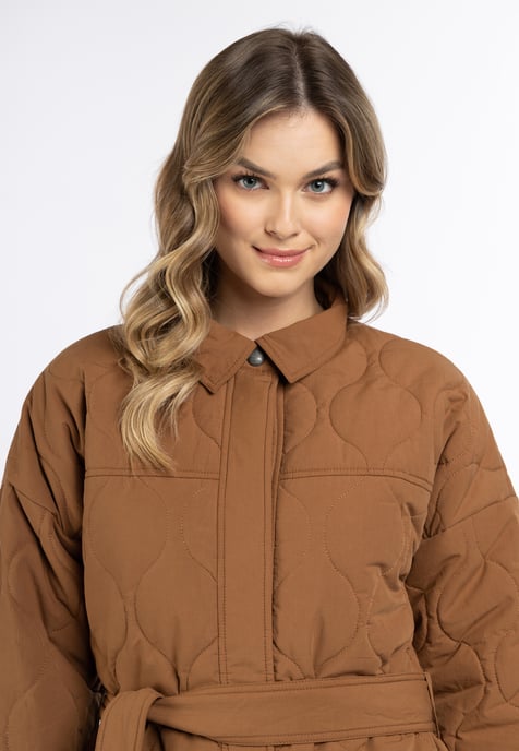 Dreimaster Baumwolljacke mit leichter Wattierung Damen Kamel - Image 3