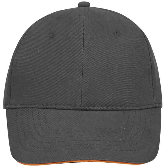 SOLS Unisex Buffalo 6 Panel Baseball Cap (Grey/Orange)