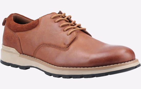 Hush Puppies Dylan Wildleder Herren Schnürschuhe In Tan - Image 2
