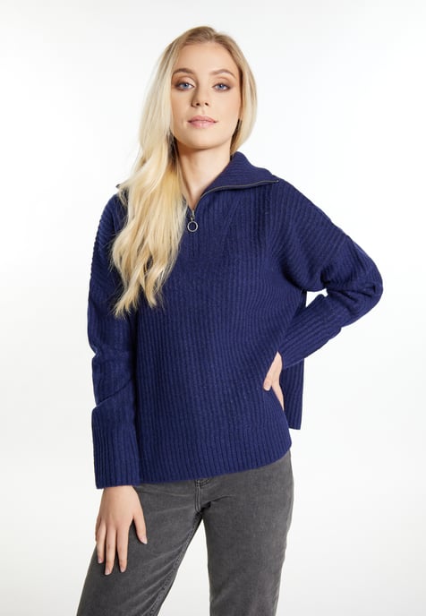 Dreimaster Rippstrick-Troyer Damen Marine - Image 3