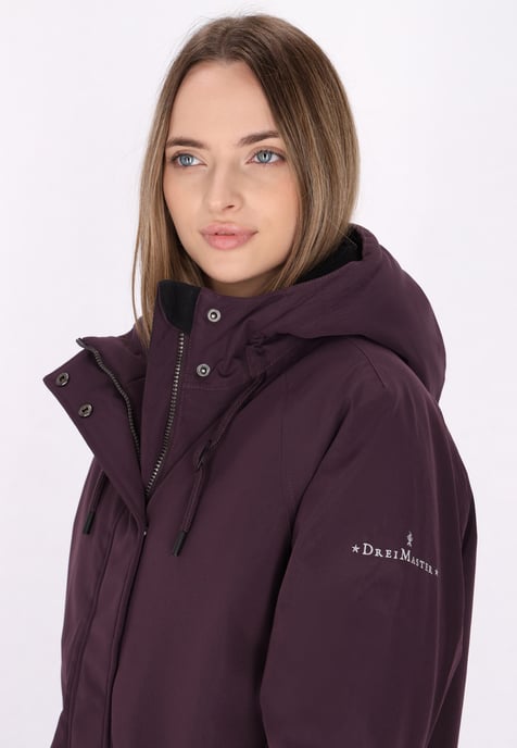 Dreimaster Winterparka Damen dunkelviolett - Image 5
