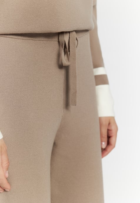 Dreimaster Strickhose Damen Schlamm Wollweiss - Image 5