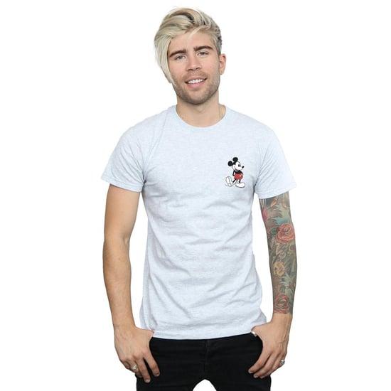 Disney Herren Mickey Mouse Kickin Retro Chest T-Shirt (Sport grau) - Image 2