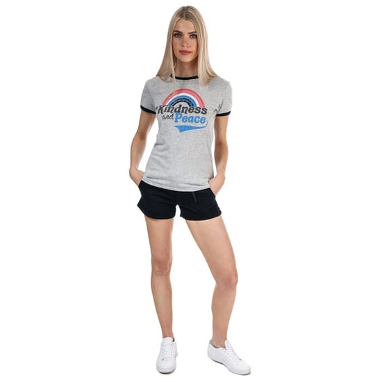 Women's Brave Soul Kindness and Peace T-Shirt in Grey Marl