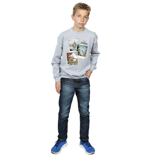 Disney Boys Frozen Olaf Polaroid Sweatshirt (Sports Grey)