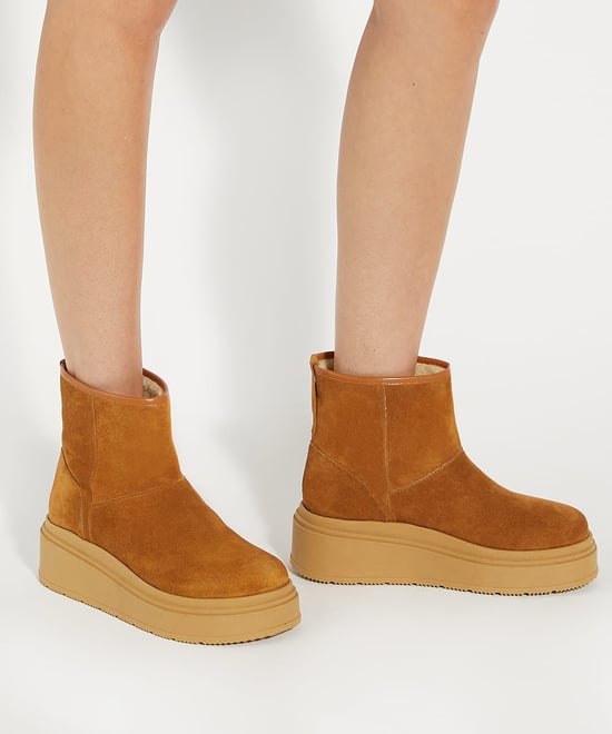 Dune Ladies Podsey - Faux Shearling Lined Platform Boots - Image 3