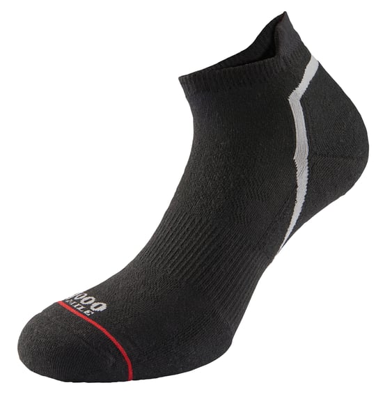 1000 Mile - Damen Einlagige Aktive Sport Atmungsaktive Knöchelsocken - Schwarz - Image 1