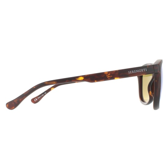 Serengeti Round Womens Satin Tortoise Blue 555nm Polarized Mara Sunglasses