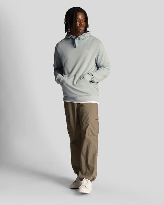 Herren-Hoodie mit Lyle & Scott Loopback-Stickerei in Blau - Image 2