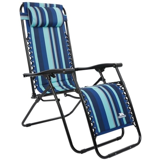 Trespass Glentilt Reclining Garden Chair/Recliner (Blue Stripe)