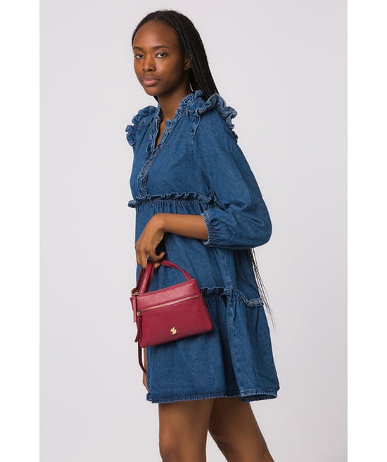 'Sweetie' Orchid Leather Cross Body Bag