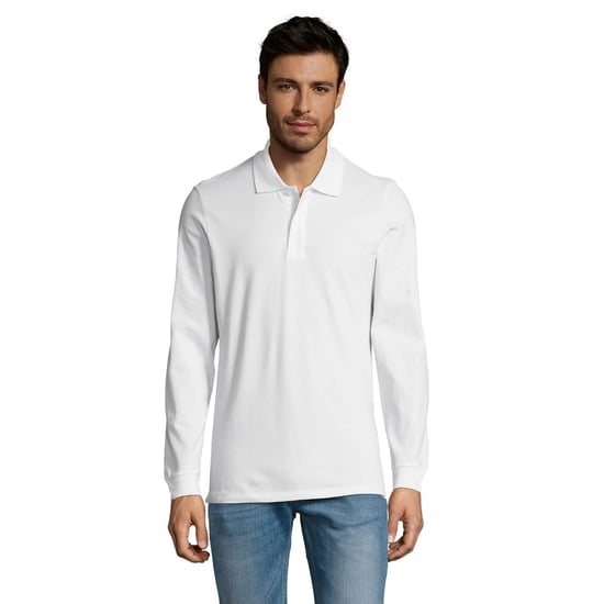 SOLS - "Perfect" Poloshirt für Herren Langärmlig (Weiß) - Image 1