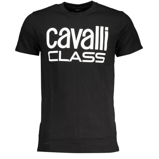 Cavalli Class Bold Weißes Logo Schwarzes T-Shirt - Image 1