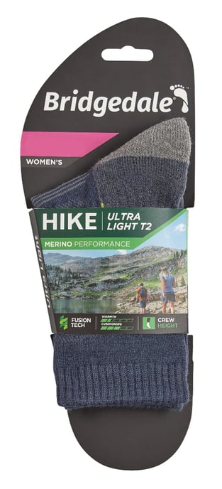 Bridgedale - Womens Wandern Ultraleichte Merinowolle Socken - Denim - Image 2