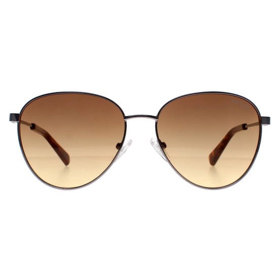 Guess Round Mens Shiny Light Nickeltin Brown Gradient GU8257