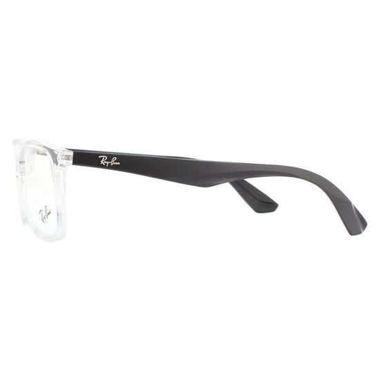 Ray-Ban Rechteckige Transparente und Schwarze Unisex Damen Brillenfassung - Image 3