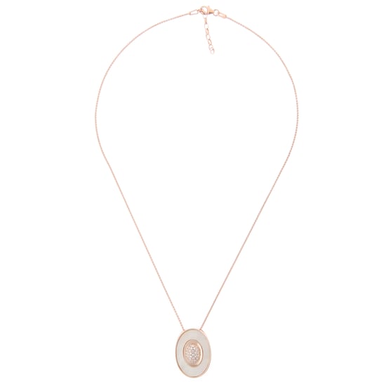 Orphelia 'Aurori' Women's 925 Sterling Silver Chain with Pendant - Rose ZH-7292