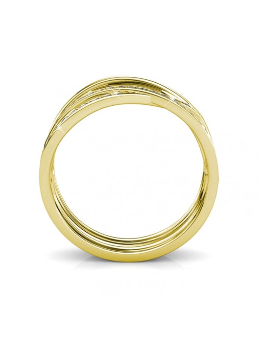 Criss Cross Ring - Gold und Kristall - Image 5