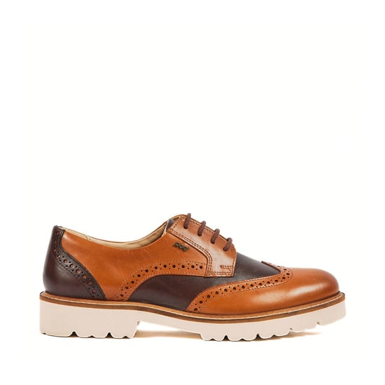 Pod Kortney Leder Women's Tan Multi Brogues Schuhe - Image 4