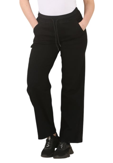MYT Womens Elasticated High Waist Wide Leg Jeans in Schwarz - Image 1