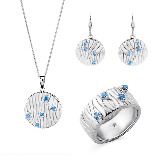 Orphelia 'Babette' Damen-Set aus 925er Sterlingsilber: Halskette + Ohrringe + Ring – Silber SET-7504 - Image 1
