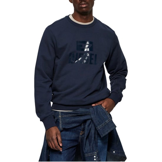 Diesel - Einfarbiges Sweatshirt In Marineblau - Image 1
