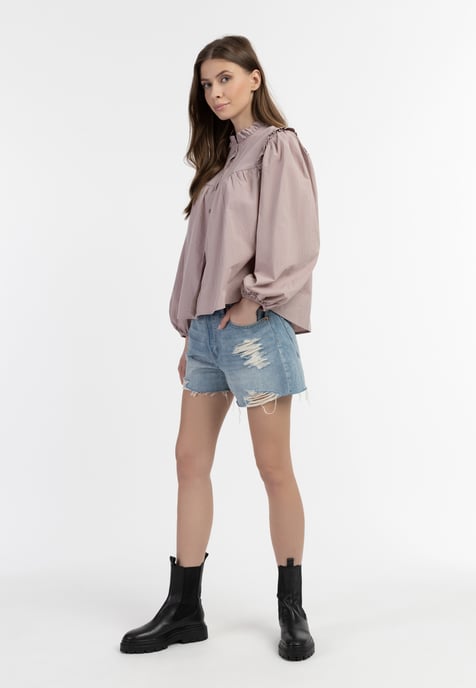 Dreimaster Bluse Damen alt rosa - Image 2