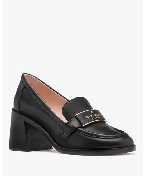 Quinn Smooth Leather Heeled Loafer