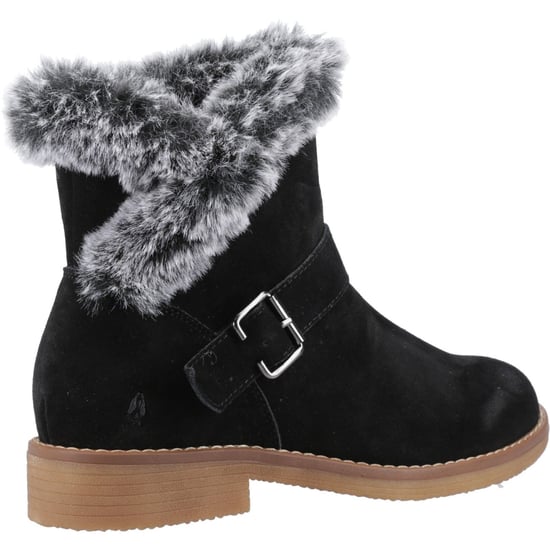 Hush Puppies Hannah Wildleder Damen Schwarz Stiefel - Image 2