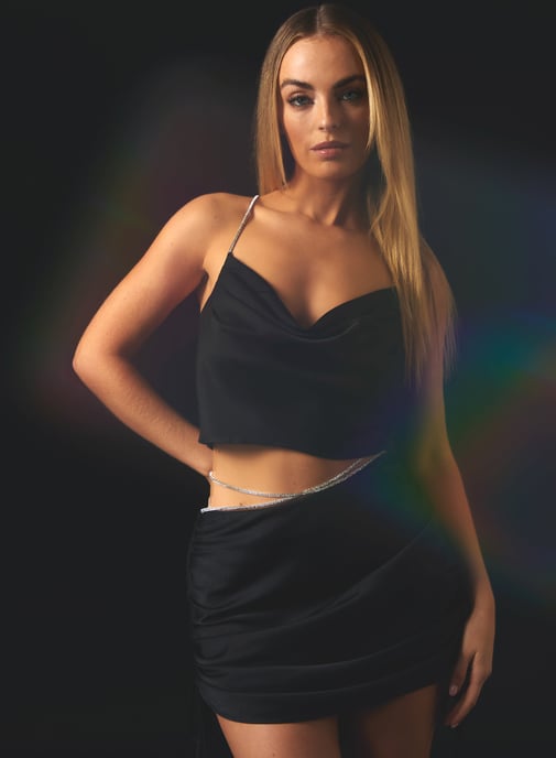 Diamante Tie Waist Skirt - Image 2