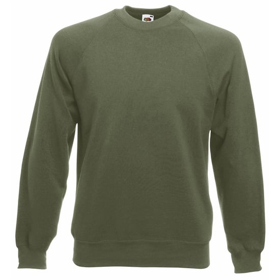 Fruit Of The Loom Herren Raglan-Ärmel Belcoro® Sweatshirt (Klassisch Olive) - Image 1