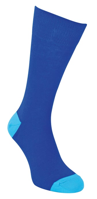 12er Multipack Herren schwarze Baumwollsocken | Sock Snob | Atmungsaktive Kniestrümpfe mit gepolstertem Fersen- und Zehenbereich - Blau - Image 2