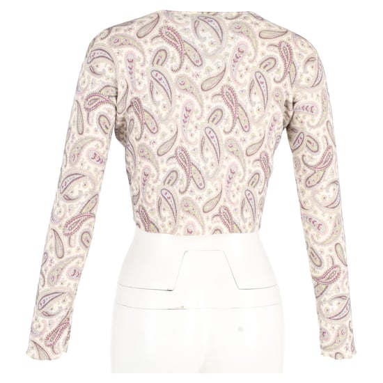 Etro Kürzer Paisley Cardigan aus beigem Wolle - Image 6