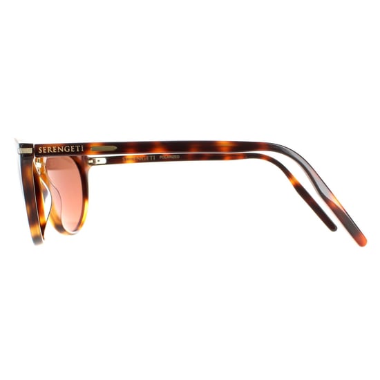 Serengeti Round Womens Shiny Havana Mineral Polarized Drivers Brown Elyna