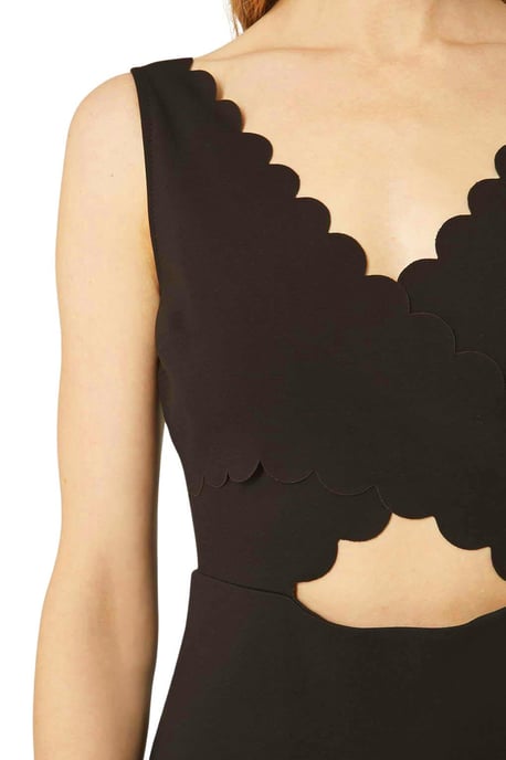 Scallop Edge Cut Out Dress