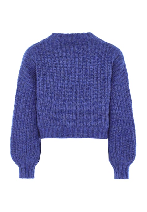 Dreimaster Grobstrick-Pullover Damen blau - Image 2
