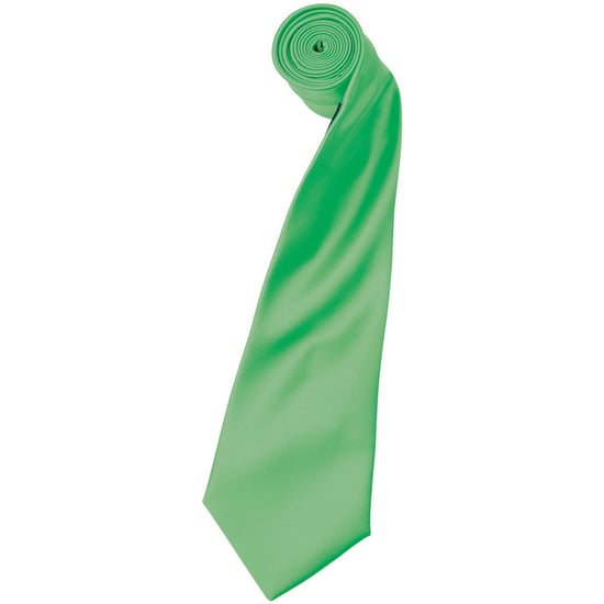 Premier Mens Plain Satin Krawatte (schmale Klinge) (2er-Pack) (Apfel) - Image 1