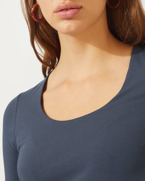 Double Front Scoop Tee