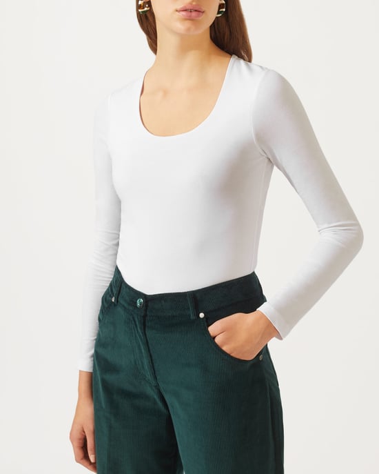 Double Front Scoop Tee