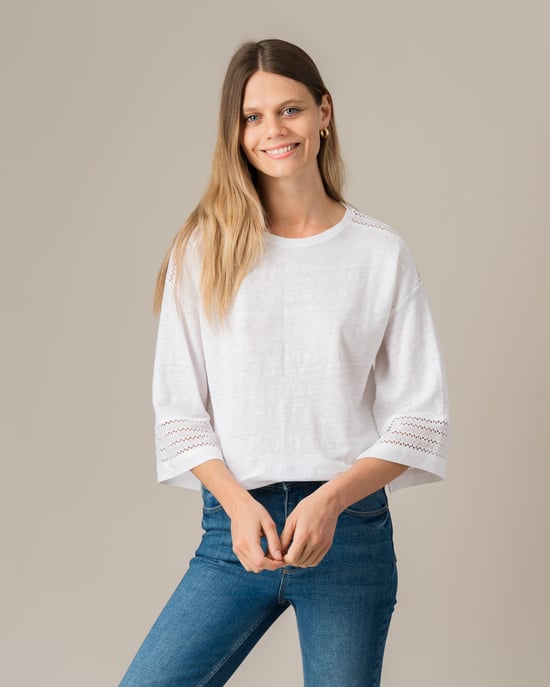 Broderie Linen Long Sleeve